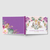 Boho Bloemen Oerwoud Safari Wilde Dieren Baby Meis Gastenboek (Volledig)