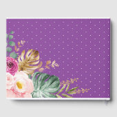 Boho Bloemen Oerwoud Safari Wilde Dieren Baby Meis Gastenboek (Achterkant)