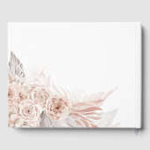 boho bloemen ontwerpen trouwgastenboek gastenboek (Achterkant)