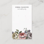 Boho Bloemen Oorbel Sieraden Display Kaarten Contactkaartje (Voorkant)