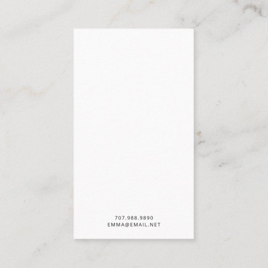 Boho Bloemen Oorbel Sieraden Display Kaarten Contactkaartje (Achterkant)