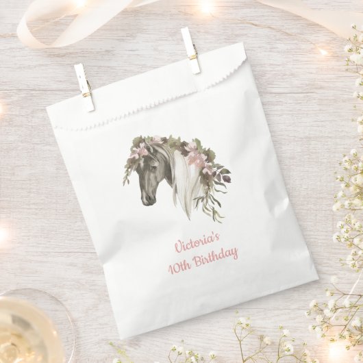 Boho Bloemen Paard Verjaardagsfeestje Traktasje Bedankzakje (Geknipt)