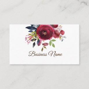 boho bloemen, paars bloemenvisitekaartje visitekaartje