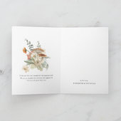 Boho Bloemen Paddestoel | Baby shower Dank u Bedankkaart (Binnen)