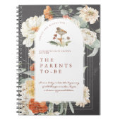 Boho Bloemen Paddestoel | Baby shower Gastenboek Notitieboek (Voorkant)