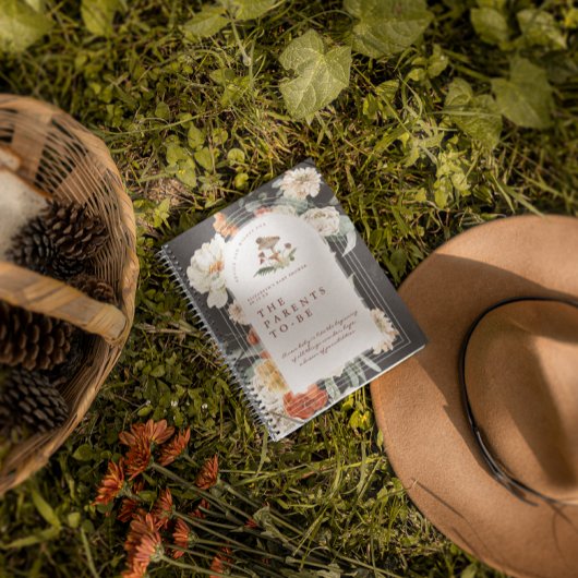 Boho Bloemen Paddestoel | Baby shower Gastenboek Notitieboek