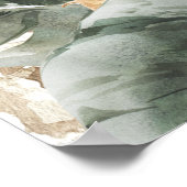 Boho Bloemen Paddestoel | Baby shower Welkomstbord Poster (Hoek)