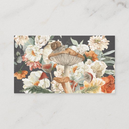 Boho Bloemen Paddestoel Botanische Luier Raffle Informatiekaartje (Achterkant)