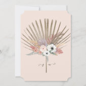 BOHO Bloemen Pampagras Koppel Shower Uitnodiging (Achterkant)