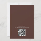 Boho Bloemen Pampas Budget QR Code Bruiloft Kaart (Achterkant)