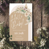 Boho Bloemen Pampas Geslacht Reveal Feest Uitnodig Kaart