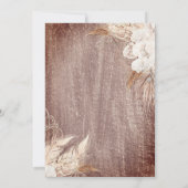 Boho Bloemen Pampas gras 30e verjaardag Kaart (Achterkant)