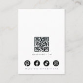 Boho Bloemen Pastel Golvend Haar Meisje Bloemen Oo Visitekaartje (Achterkant)