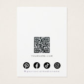 Boho Bloemen Pastel Golvende Haar Sieraden Display Visitekaartje (Achterkant)