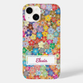Boho Bloemen Patroon Aangepast Case-Mate iPhone Case (Achterkant)
