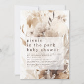 Boho Bloemen Picnic in Park Baby shower Kaart (Voorkant)