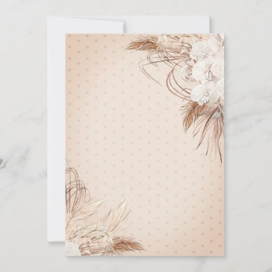 Boho Bloemen Polka Dots 18e Verjaardag Kaart (Achterkant)