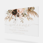 Boho Bloemen Pompoen Bruiloft welkom acryl teken Acryl Bord (Hoek)