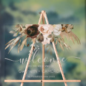 Boho Bloemen Pompoen Bruiloft welkom acryl teken Bord (Neutraal)