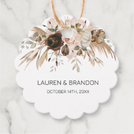 Boho Bloemen Pompoen Herfst in liefde Bedankjes Labels