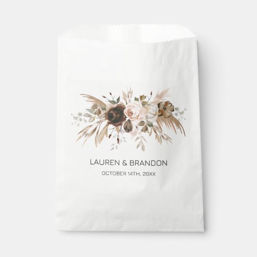 Boho Bloemen Pompoen Herfst in liefde Bedankzakje (Voorkant)