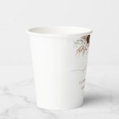 Boho Bloemen Pompoen Herfst in liefde Papieren Bekers (Rechts)