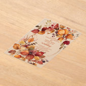 Boho Bloemen Pompoen Scrip Bruiloft Acryl Uitnodigingen (Laagn)