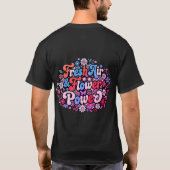 Boho Bloemen Power Grafiek T-shirt (Achterkant)