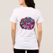 Boho Bloemen Power Grafisch Tri-Blend Shirt (Achterkant)