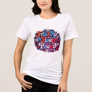 Boho Bloemen Power Grafisch Tri-Blend Shirt