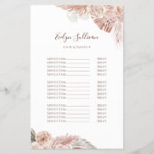 Boho bloemen prijslijst flyer (Voorkant)