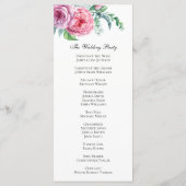 Boho bloemen programma. Boheemse huwelijksceremoni Programmakaart (Achterkant)