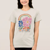 Boho Bloemen Quotes Tri-Blend T-shirt (Voorkant)