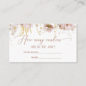 Boho bloemen raden hoeveel snoepjes omhullingskaar informatiekaartje (Voorkant)