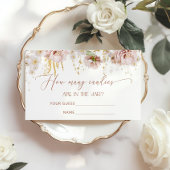 Boho bloemen raden hoeveel snoepjes omhullingskaar informatiekaartje