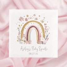 Boho Bloemen Regenboog Baby Borrel Luncheon