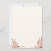 Boho Bloemen Regenboog Baby shower Kaart (Achterkant)