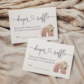 Boho Bloemen Regenboog Meisje Baby shower Luier Ra Informatiekaartje