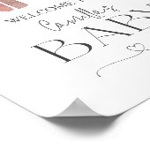 Boho Bloemen Regenboog Meisje Baby shower Poster (Hoek)