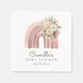 Boho Bloemen Regenboog Meisje Baby shower Servet (Voorkant)