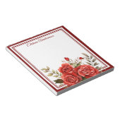 Boho Bloemen Rode Rozen Notitieblok (Schuin)