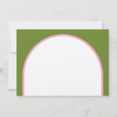 Boho Bloemen - Roze, Groen, Koraal Bedankkaart (Achterkant)