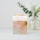 Boho Bloemen Roze Handgemaakte Sieraden Oorbel Dis Visitekaartje (Staand voorkant)