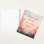Boho Bloemen Roze Herfst gepersonaliseerd Planner (Display)