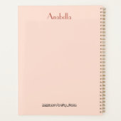 Boho Bloemen Roze Herfst gepersonaliseerd Planner (Achterkant)