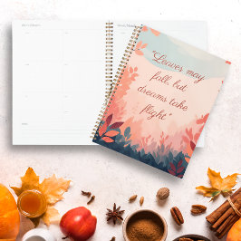 Boho Bloemen Roze Herfst gepersonaliseerd Planner