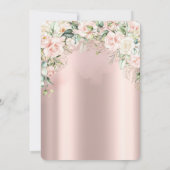 Boho Bloemen Rozen Rose Goud 65e Verjaardag Kaart (Achterkant)