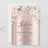Boho Bloemen Rozen Rose Goud 65e Verjaardag Kaart (Voorkant)