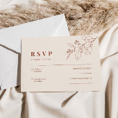 Boho bloemen RSVP kaart Notitiekaartje