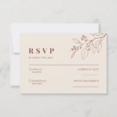 Boho bloemen RSVP kaart Notitiekaartje